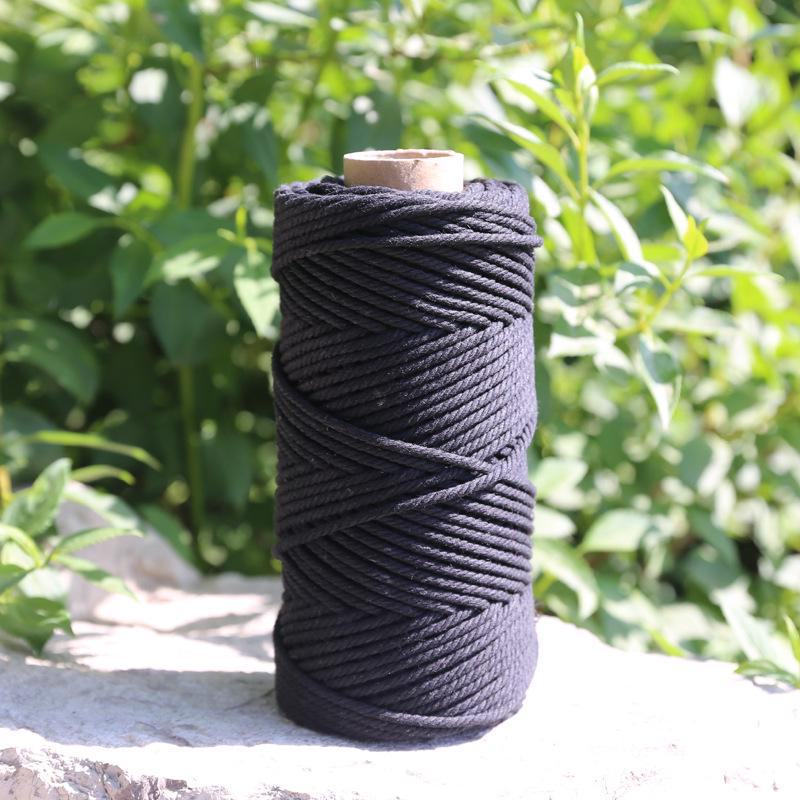 2 mm farbiges Baumwollfadenseil für selbstgemachte dekorative geflochtene Wandteppiche