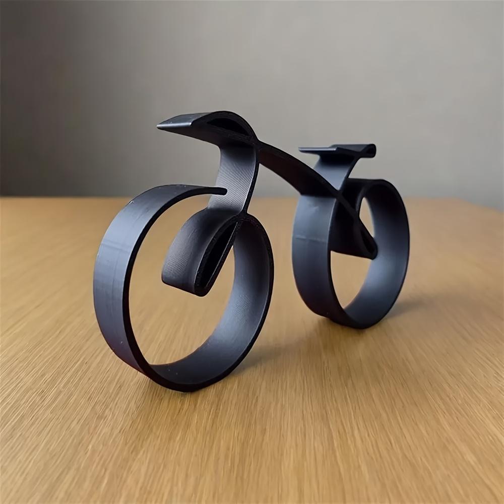 1PC Black Abstract Metal Bicycle Craft Decoration, Metal Bicycle Decoration, Metal Bicycle Handicraft Ornament, Tabletop Ornament