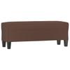 Brown Bench 100 x 35 x 41 cm Faux Leather