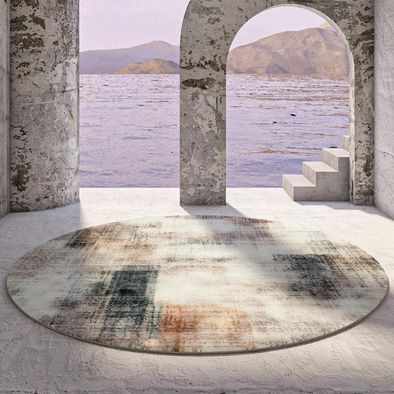 

Wabi Sabi Plush Carpet Fluffy Soft Round Rug for Living Room Bedroom Home Decor Thickened Mat 80x80CM