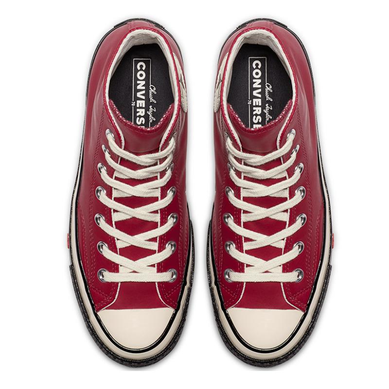 Converse 1970s Love Graphic High Top Valentine's Day Love Anti-Slip Abrasion Resistant High Top Board Shoes Women's Burgundy