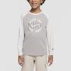 Nike Heritage T-Shirt Redux Round Neck Fashion Pullover Long Sleeve Kids tops University-Grey II3715-009