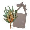 TOTE BAG Tieable Bag Natural Bouquet Set Dried Flowers Preserved Eco Bag Tote Bag Gift Present [asca] U-09013 (Orange/Beige)