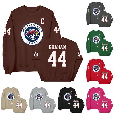 Women's Casual Pullover Sweatshirt Letter Print Crewneck Long Sleeve Relaxed Fit University Style Athletic Top