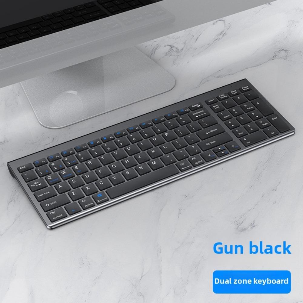 Rechargeable Wireless Bluetooth Keyboard Silent Type for iPad Laptop Desktop with Mouse Combo