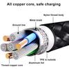 USB Type C Cable, Gray, (2M 2M), Long Nylon Braided Cord USB Type A To C Charger Cord for Samsung Galaxy S8 Plus, Ga
