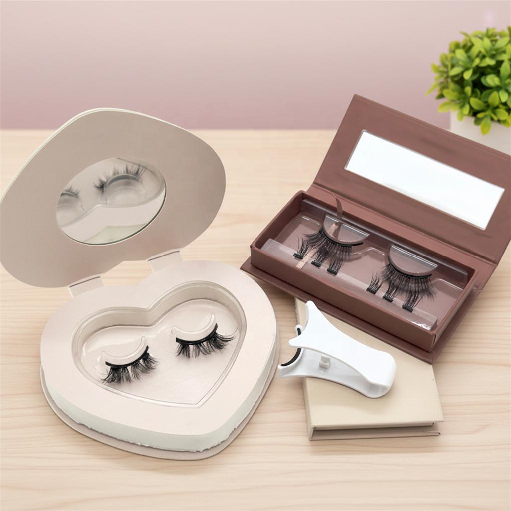 2026 New Arrival Reusable Synthetic Hair Custom Small Eyelash 23mm 25mm Lash Band Magnets False Lashes Partner Set Glue Free