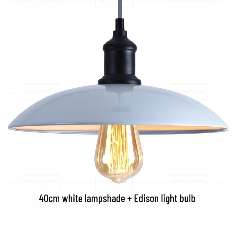 Nordic Loft Retro Industrial Pendant Light - Creative Wrought Iron Single Head Lampshade for Cafe and Bar