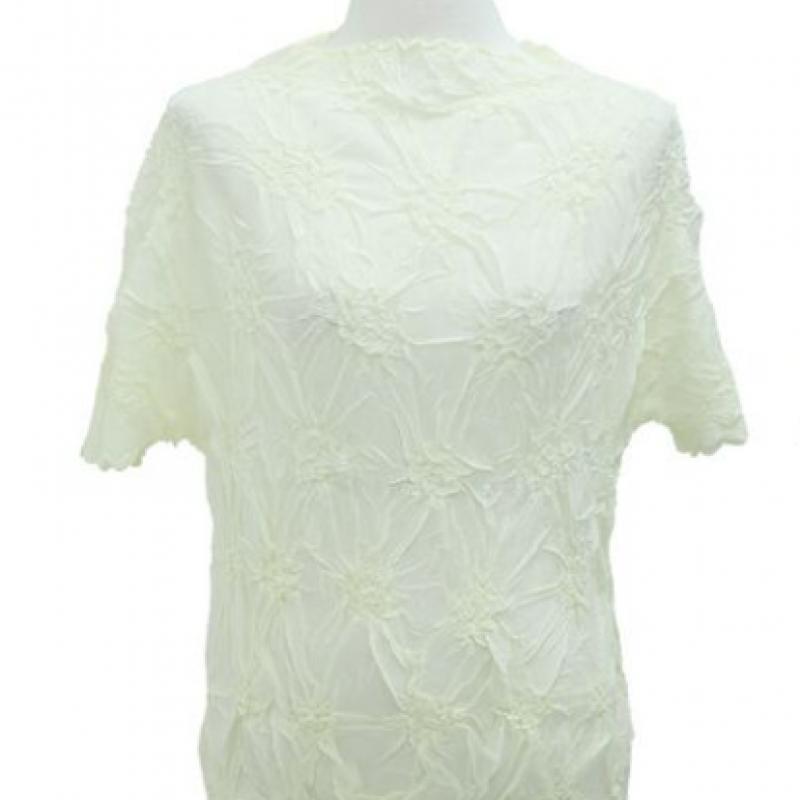 Shiz Madam SeaSon 2 EmboSSed Sheer Half Sleeve Tee Mom S Wear T57106