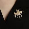 Creative Baroque Angel Pony Horse Brooch Pin Badge Clothing Suit Corsage Women High-End Brooch Jewelry Accessories Gift
