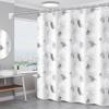 LIEI Leaves Pattern PEVA Shower Curtain