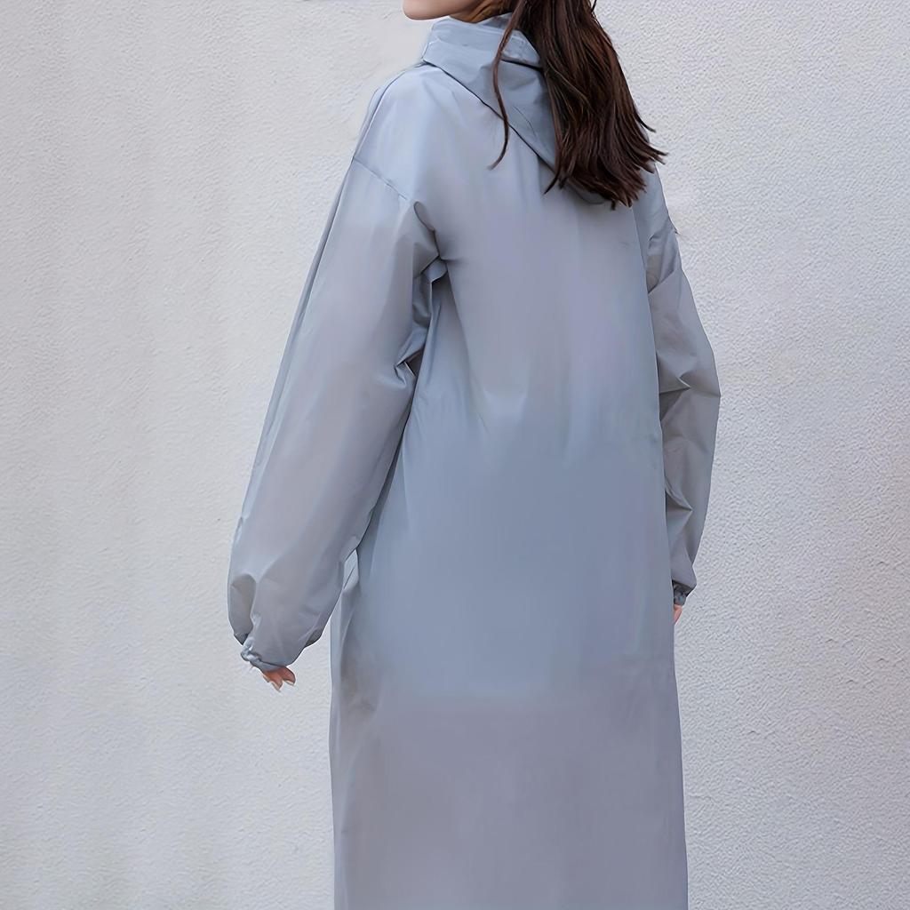 Jachetă de ploaie îngroșată pentru adulți, impermeabilă și rezistentă la vânt EVA, pe întregul corp, îngroșată, tot într-unul, pentru ciclism în aer liber, haină de ploaie portabilă