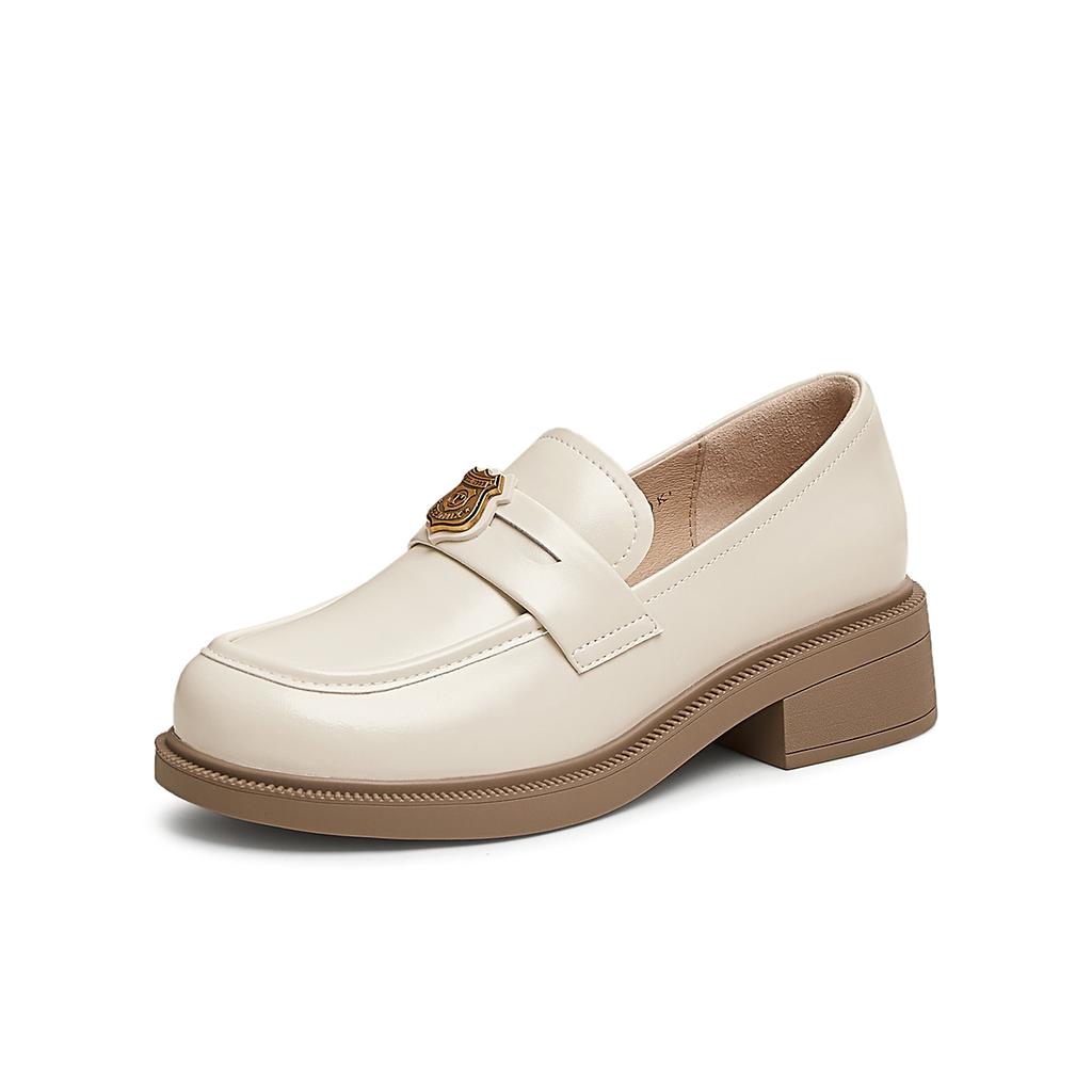 Tianmei Yi 2025 Autumn New Style Shopping Mall Same Style Women's Leather Single Shoes