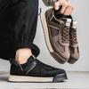 Men's Casual Sports Running Shoes New Leather Versatile Non-Slip All-Black Trendy Sneakers From Mainland Retro Board Fashionable