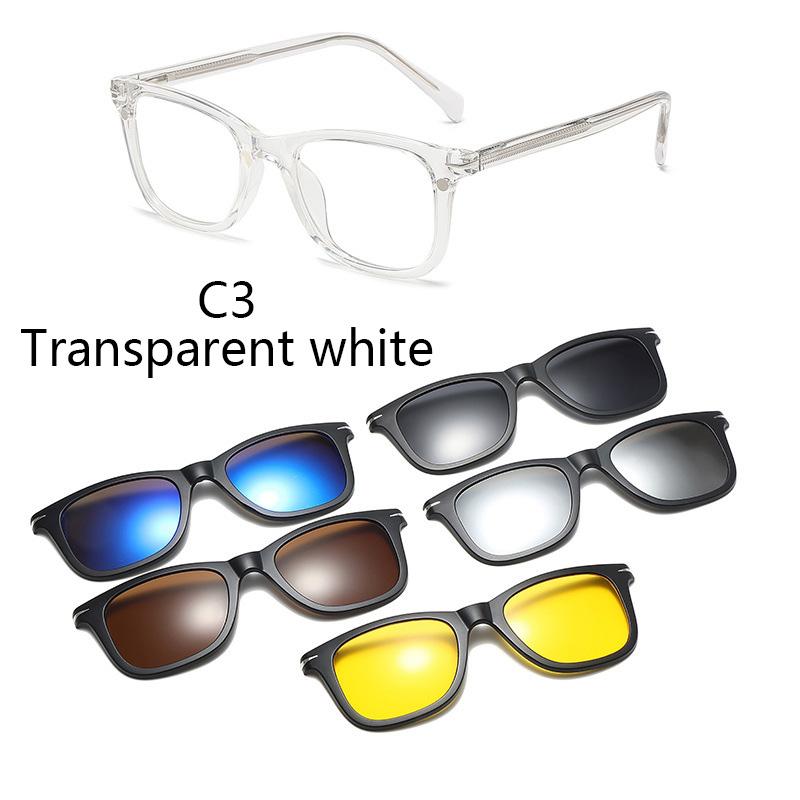 Magnetic Clip-On Polarized Sunglasses With Multiple Lenses Glasses Colorful Tinted Sunglasses Suitable For Nearsightedness