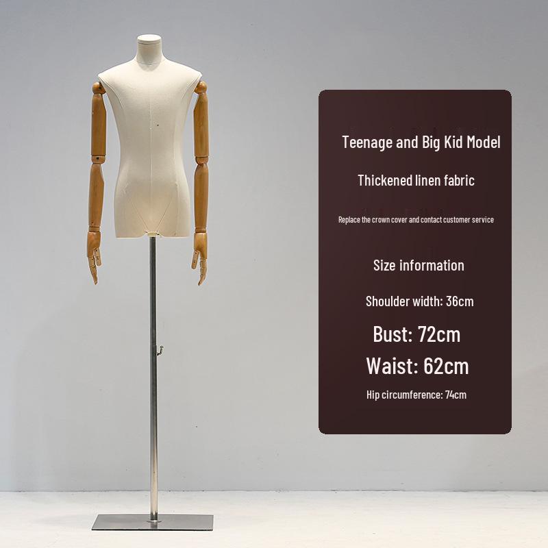 Big Kids' Clothing Store Teen Half-Body Mannequin - Male/Female Display Stand