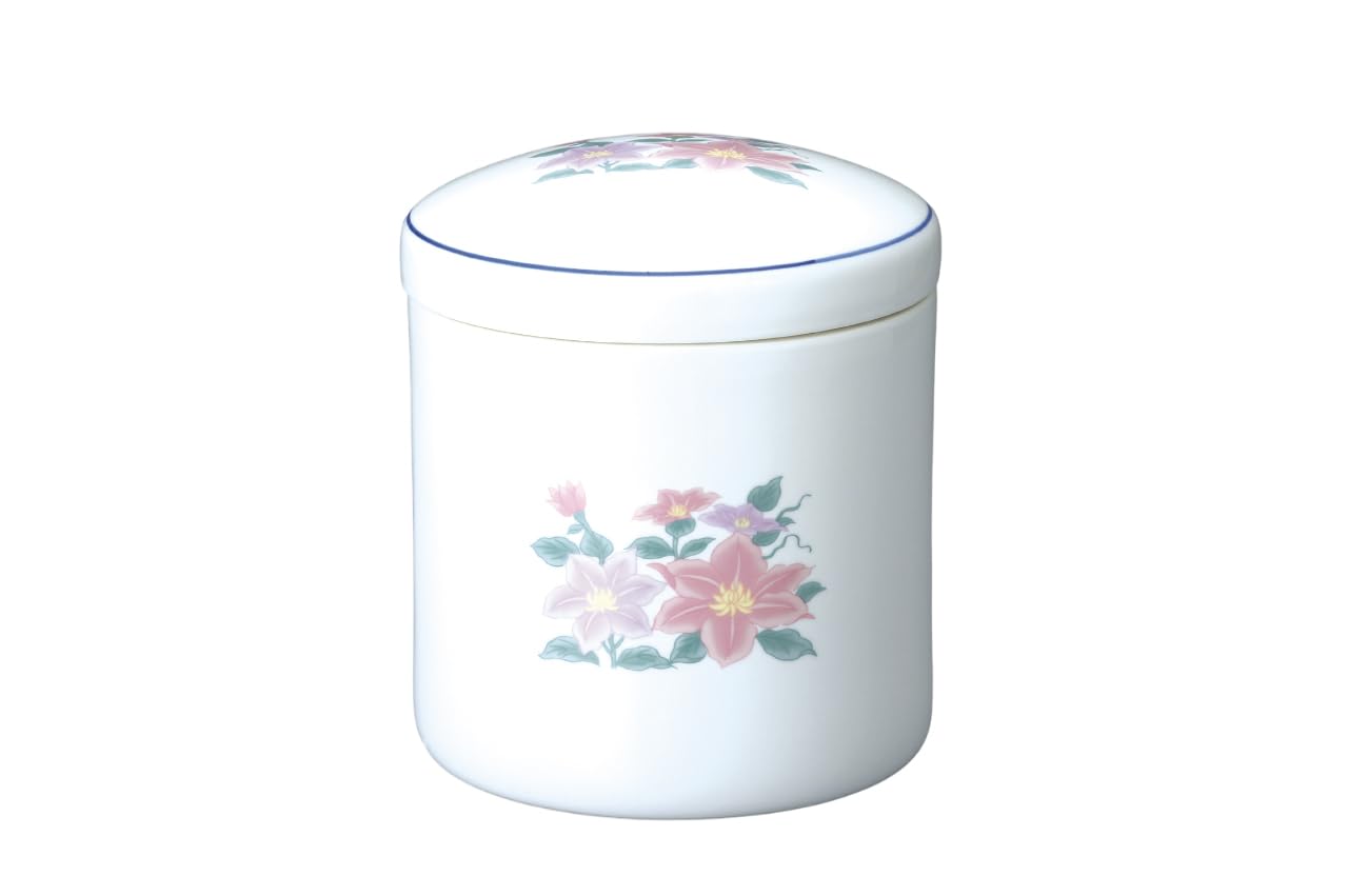 

Floral Tessen Urn Buddhist Altar Home Memorial Urn [8 inches] Supplies,