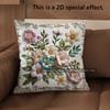 2D Vintage Floral Embossed Style Throw Pillow Covers Pattern Cushion Cover Suitable For Sofa Bedroom Car Pillow Cover