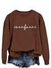 Avrupa & Amerikan Moda Sekizinci Nota Baskılı Çok Yönlü Yuvarlak Yaka Kapüşonlu Sweatshirt - Sonbahar Konforu
