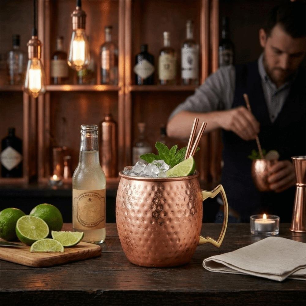550ml Cocktail Wine Goblet Exterior Copper Plating Irregular Mug Drinking Tumbler Wine Drinking