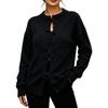 Women's Loose Fit Long Sleeve Color Knit Cardigan with Tie Waist for Casual Wear