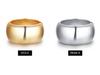 Classic Drum-shaped Spring-Opening Wide-edged Alloy Bangle