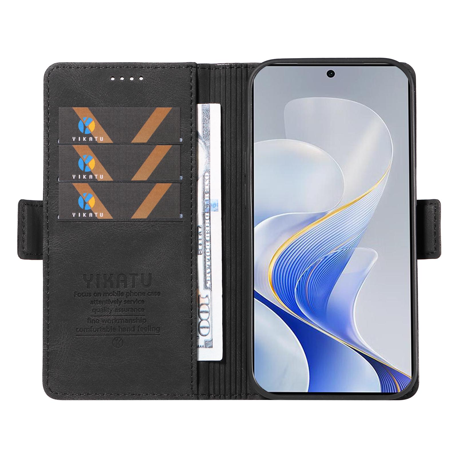 

YIKATU YK-005 For vivo S19 5G/V40 5G Leather Phone Case Side Magnetic Clasps Black