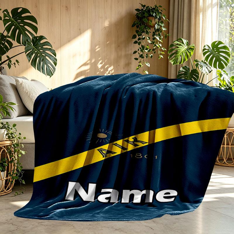 Custom Name Personalized AIK Fotboll Print Blanket, Home Decor, Bedroom, Sofa, Camping, Couch, Gifts for Birthday Christmas