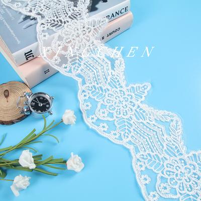 15cm Encaje de Hueso de Coche Lentejuelas Lentejuelas de Hueso de Coche Hilos Flotantes Tela de Encaje Accesorios para Vestido de Novia