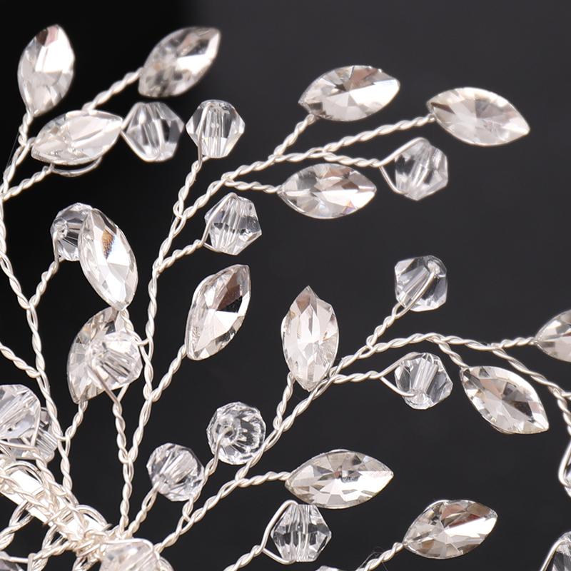 Silver Color Crystal Women Hair Combs Headwear Bridal Hair Clip Wedding Hair Accessories Rhinestone Hair Combs Women Handmade