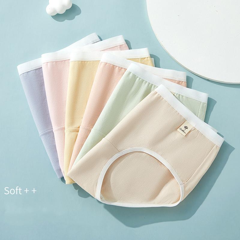 LANGSHA Bavlna Dámské Kalhotky Prodyšné Spodní Prádlo Dívčí Kalhotky Dámské Kalhotky Velikost M-XXL 6ks