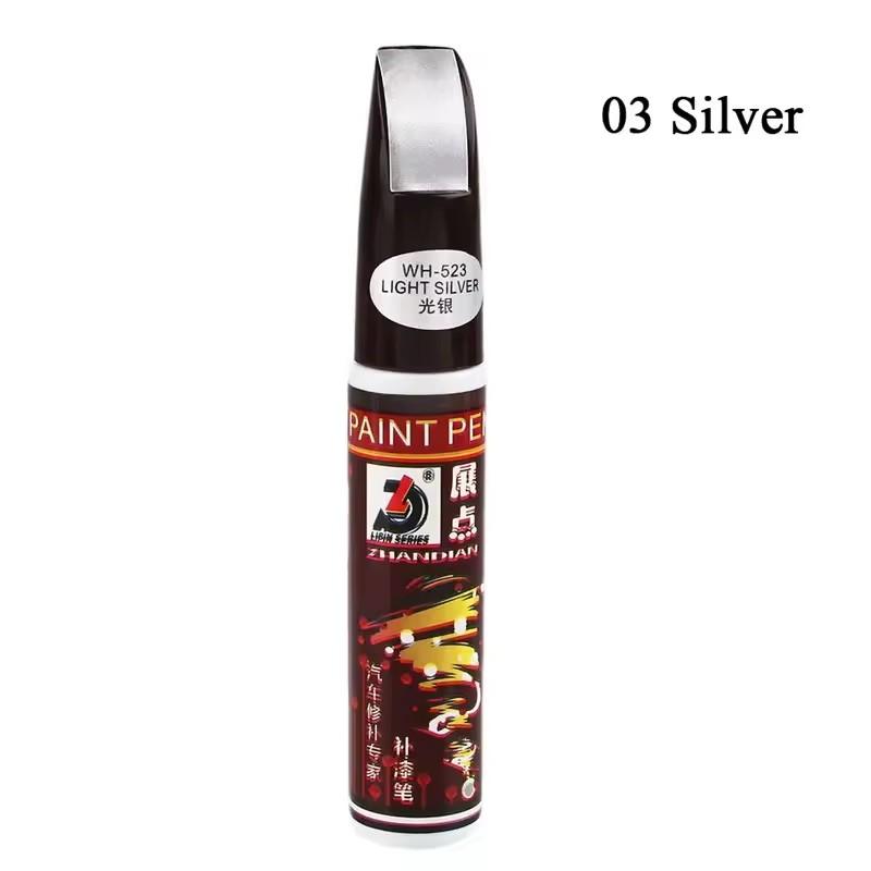 Car Touch-Up Paint Pen Pearl White Scratch Repair Agent, Black Deep Scratch Remover Special Spray Paint, Silver Paint Touch-Up P