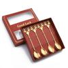 Christmas Table Decor 4-Piece Stainless Steel Cutlery Set with Spoon and Fork, Elk and Xmas Tree Design, Holiday Home Decoration and New Year Navidad