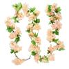 2.2m Flower Garland Artificial Flower String With Leaves Silk Sakura Cherry Ivy Vine Blossom For Wedding Home Garden Arch Decor