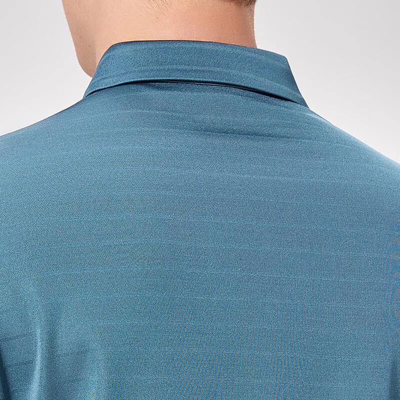 Men's 100% Silk Jacquard Business Casual Polo Shirt