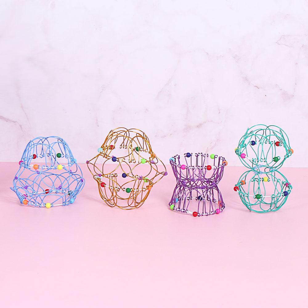 Changes Molds Magic Mandala Flower Basket Magic Hoop Toy Handmade Wire Toy Creative Finger Toys