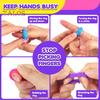 12Pcs/Set Silicone Sensory Ring Toy Stress Relief Textured Circle Fidget Toy Portable Travel Kids Teens Adults Stretchy Calming Colorful Ring Toy