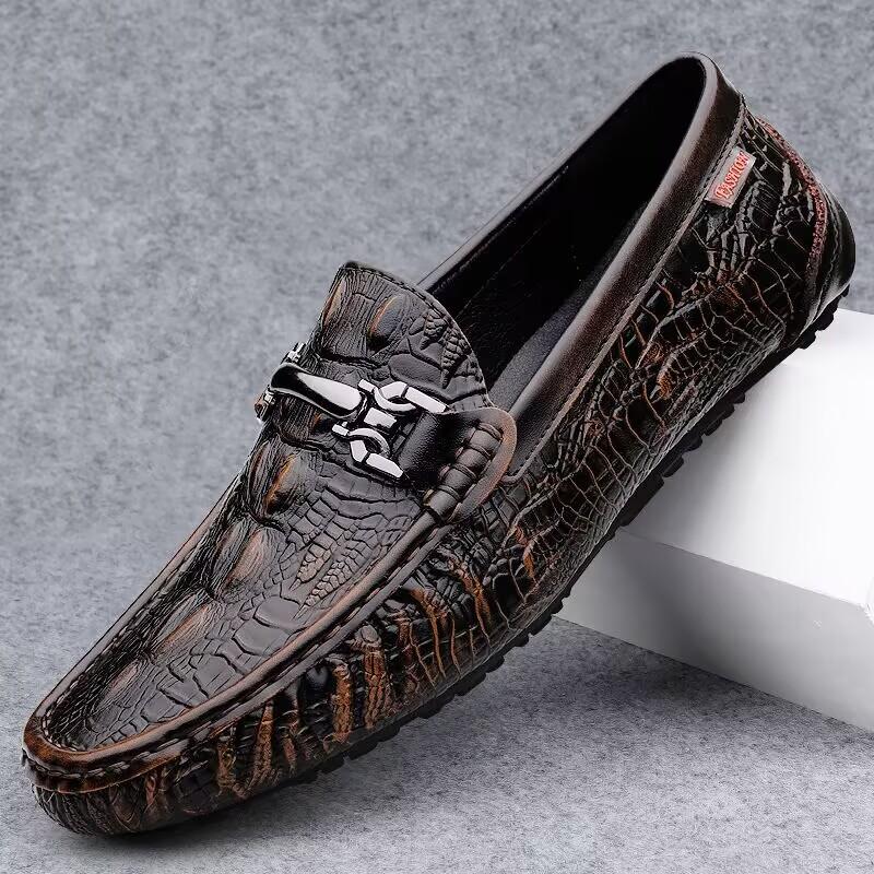 High Quality Mens Loafers Genuine Leather Men's Casual Shoes Brand Driving Shoes Male Comfortable Loafer Men All-match Moccasin