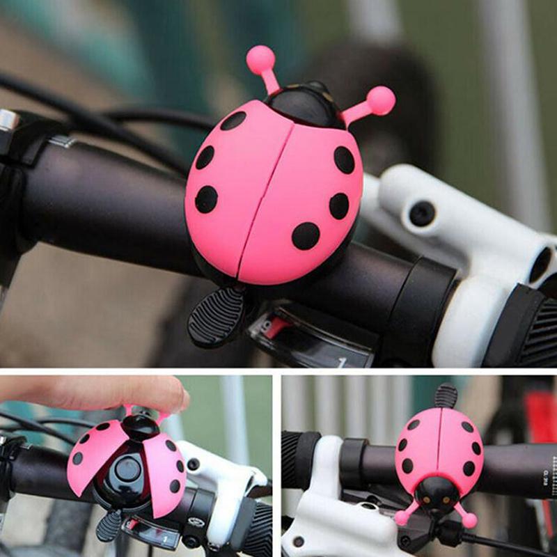 1Pc Bicycle Ladybug Bell Cartoon Cycling Bell Lovely Kids Bike Ride Alarm Horn