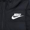 Nike Logo Print Warm Mid-Length Hooded Down Jacket Women Outerwear Black AJ7428-010