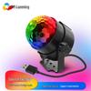 USB Rotating Magic Ball Light - Wall-Mountable Stage, Party & Bar Atmosphere Light with Dazzling Colors & Remote Control