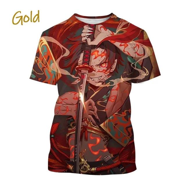 2024 New Trend Anime Printed Fashion T-shirt Cartoon 3D Printed Short Sleeve Harajuku Style Men's T-shirt Cosplay Style