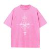 American Vintage Washed T Shirt Compass Mountain Graphic Streetwear Oversized Tee