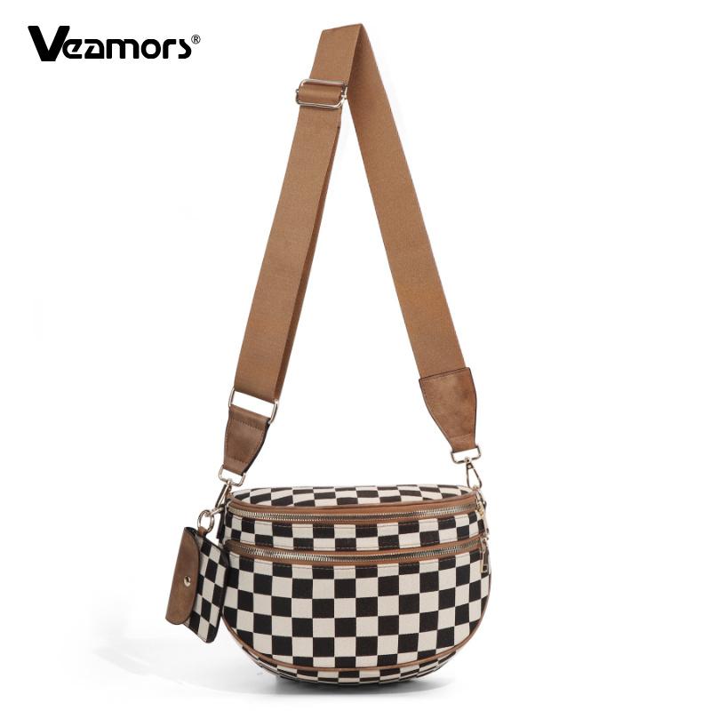 Women Adjustable Strap Crossbody Bag Vintage Shell Waist Bag Casual Daily Shoulder Purse