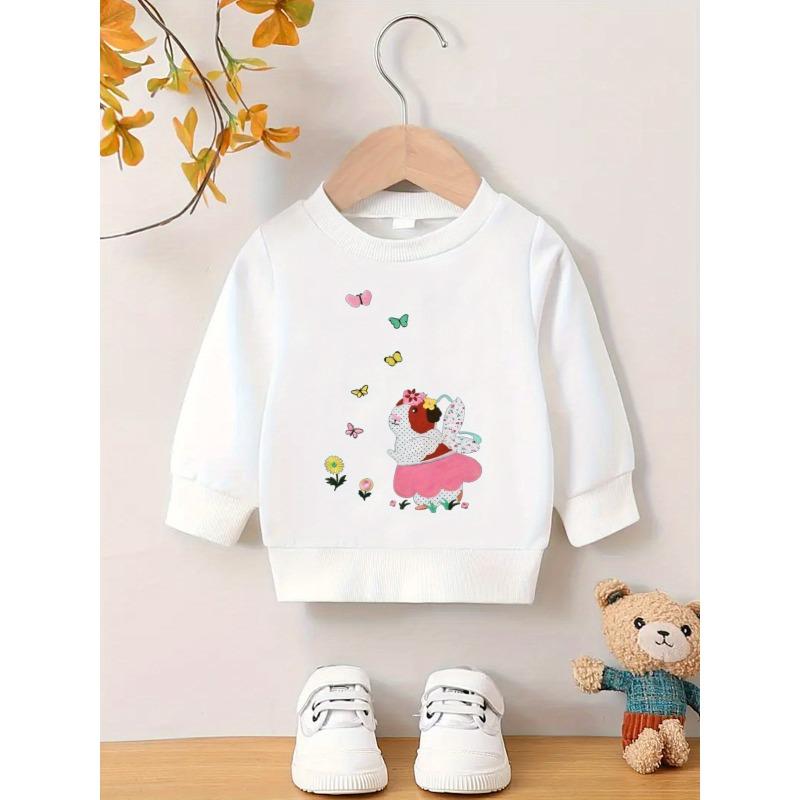 Easy Print Pattern, Comfortable And Skin-Friendly Sweatshirt for Baby Girls Aged 0-3 Years