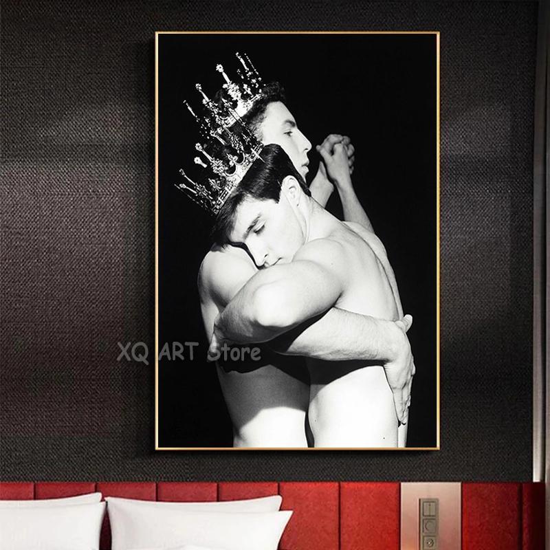 Robert Mapelthorpe Poster Two Men Dancing Black and White HD Photo Print Canvas Painting For Living Room Home Decor Frameless