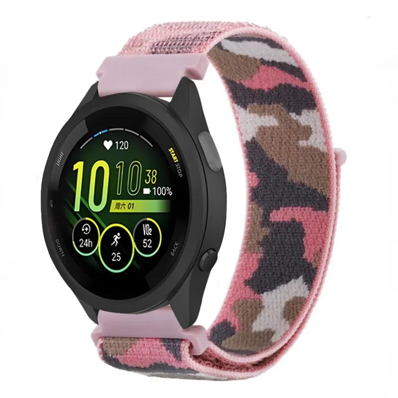 20mm 22mm Pletený nylonový smyčkový řemínek pro Garmin Forerunner 165 55 965 265 255 955 Venu 3 Náramek pro Garmin Active/Vivoactive 5