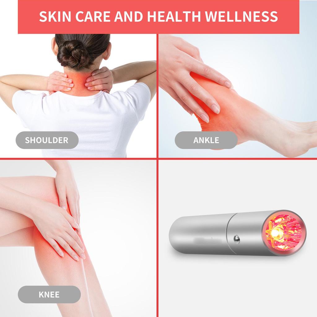 Portable Infrared Physiotherapy Red Light Flashlight with 4 Light Sources
