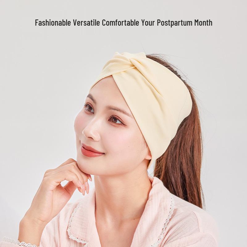 Windproof Cotton Postpartum Headscarf & Hat for Spring/Summer – Maternity & Pregnant Women's Essential