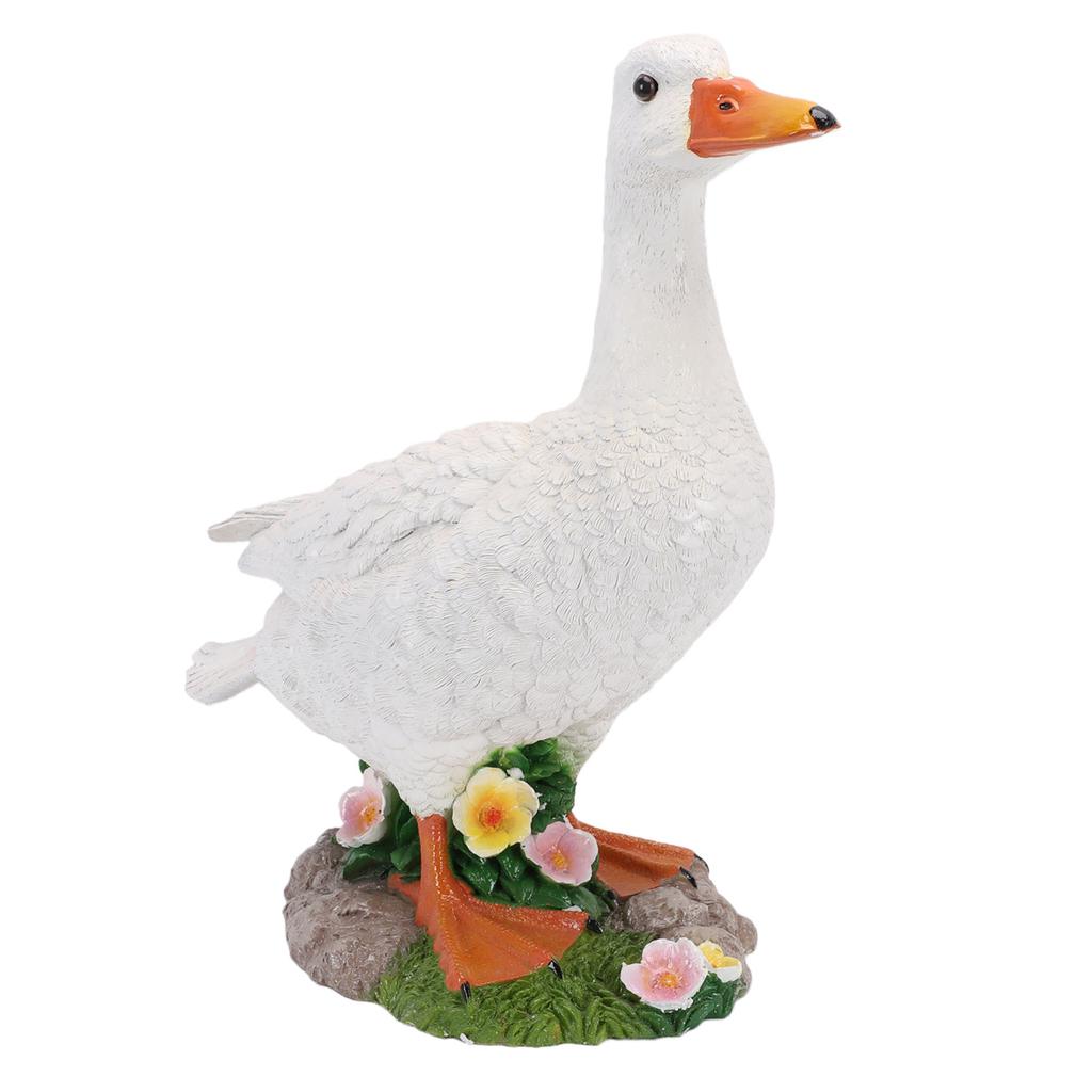 Porch Goose Statue Resin Duck Figurine Animal Sculpture for Indoor Outdoor Garden Lawn Yard Decor